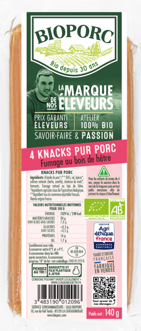 Knacks de porc x4