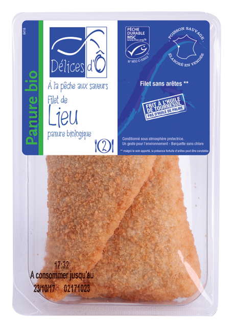 Filet de lieu MSC panure biologique x 2