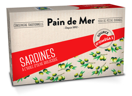 Sardines à l'huile d'olive biologique